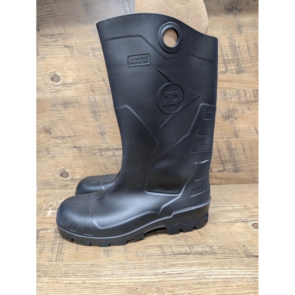 Dunlop Chesapeake Waterproof Mud Work Rain Boots Black Men's 12 Women's 14
